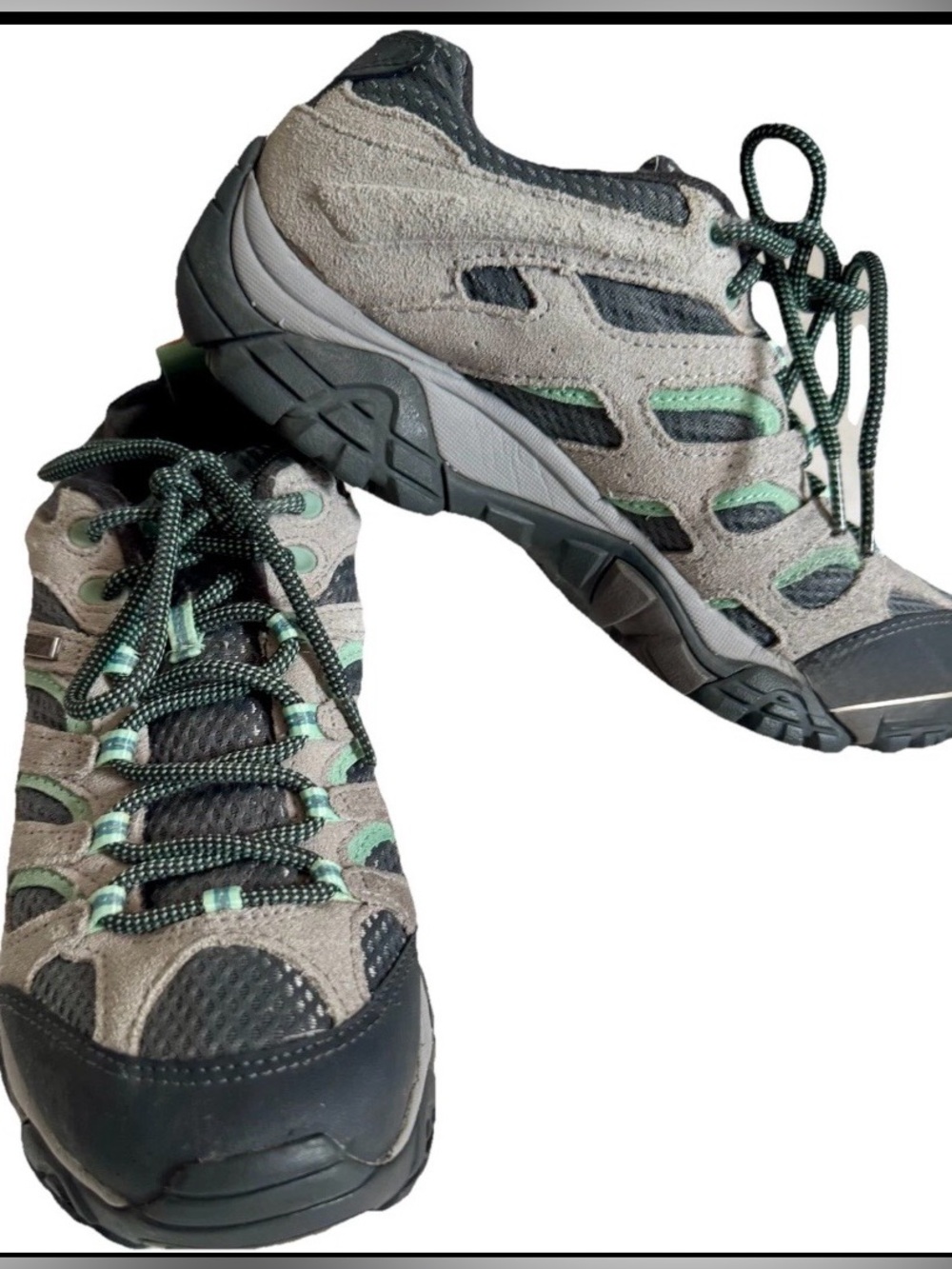 Merrell J24462 Moab 2 Drizzle/Mint Lace Up Hiking Shoes Sneaker Women's Sz 8